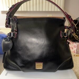 Dooney & Bourke Black Teagan Smooth Leather Shoulder Bag